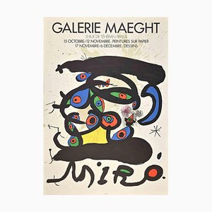Affiche d'Exposition d'Après Joan Miró, Galerie Maeght, 1970s, Lithographie Offset