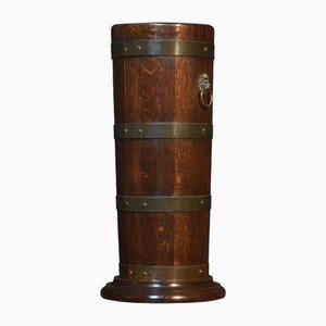 Brass Bound Barrel Stick Stand