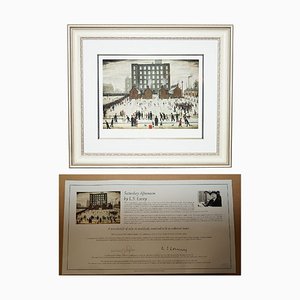 L S Lowry, Saturday Afternoon, Limited Edition Print, Framed