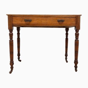 Antique Victorian Writing Desk with Drawer in Pine