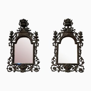 Couple de Miroirs en Bronze, Seconde Moitié 1800