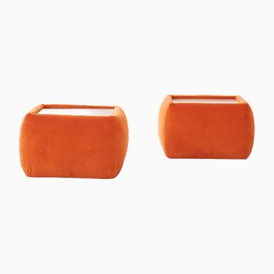 Orange Side Tables in the style of Roche Bobois, 1990s, Set of 2