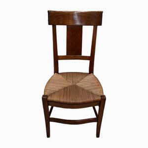 Early 19th Century Directoire Side Chair in Cherrywood and Straw
