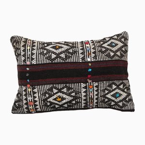 Funda de cojín Kilim lumbar turco