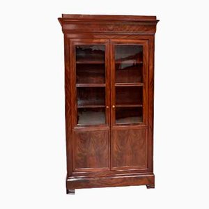 Mid-19th Century Louis Philippe Mahogany Bookcase with Showcase