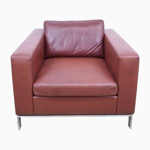 Fauteuil Foster 503 en Cuir Marron de Walter Knoll / Wilhelm Knoll, Allemagne