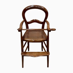 Chaise Haute pour Enfant Louis Philippe Milieu du XIXe Siècle en Noyer