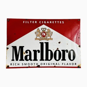 Panneau Marlboro Vintage en Métal, 1950s