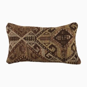 Turkish Lumbar Wool Kilim Cushion Cover