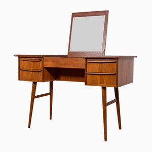 Tocador y escritorio danés Mid-Century de teca, años 60