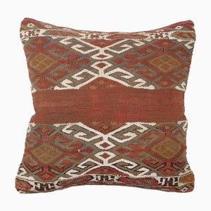 Vintage Kilim Red Wool Cushion Cover, 2010s