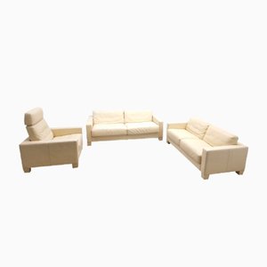 Leather DS 17 Living Room Set from de Sede, Set of 3