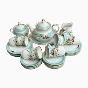 Antique Porcelain Tea Set for by C.Tielsch, Germany, 1900s, Set of 31