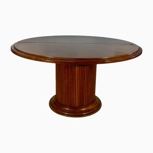 Art Deco Round Table with Extension from Grange, 1970s