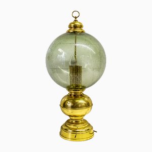 Lampada da tavolo in ottone e vetro soffiato di Luigi Caccia Dominioni, anni '60