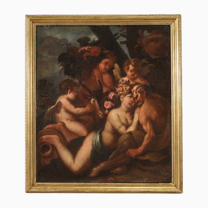 Italienischer Künstler, Mythologische Szene, 17. Jh., Öl auf Leinwand, Gerahmt