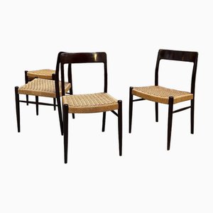 Model 75 Chairs by Niels Moller, 1950s, Set of 4