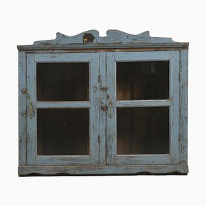 Vintage Blue Wood Cabinet