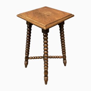 Vintage Wooden Bobbin Side Table