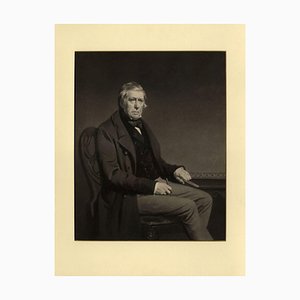 Samuel Bellin After Sir John Watson-Gordon, Portrait of David Cox, 1855, Mezzotint