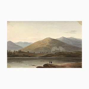 HA Stillingfleet, paisaje galés según John Varley, 1805, acuarela
