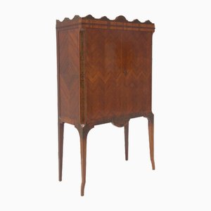 Inlaid Wood Chinoiserie Cabinet by Paolo Buffa for Arrighi, 1940s