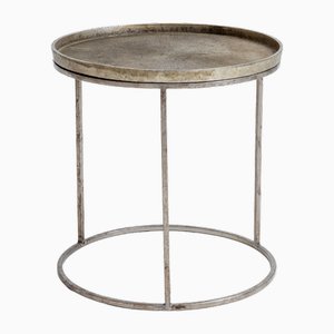 Round Metal Side Table, 20th Century