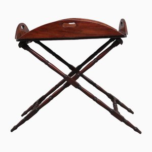 Early 19th Century Mahogany Folding Butlers Tray on Stand, 1830s