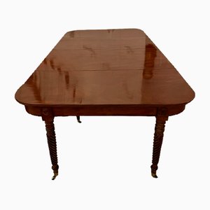 Mesa de comedor extensible Regency antigua de caoba metamórfica, 1835