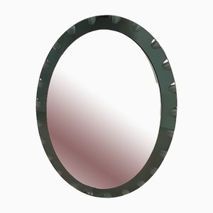 Vintage Green Mirror by Antonio Lupi for Cristal Luxor, 1970s