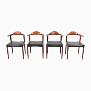 Dark Wood Dining Room Chairs from Randers Møbelfabrik, 1965, Set of 4