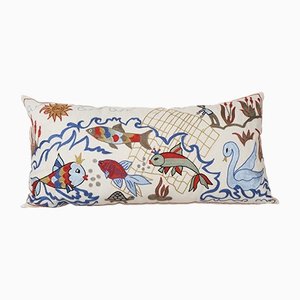 Fish Embroidery Suzani Cushion Cover
