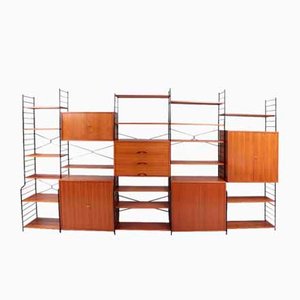 Large WHB Wall Unit in Walnut, 1960s, Set of 30