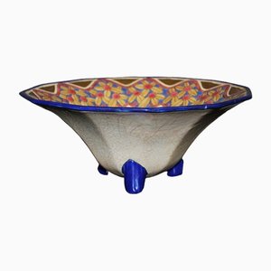 Art Deco Enamel Bowl from Longwy