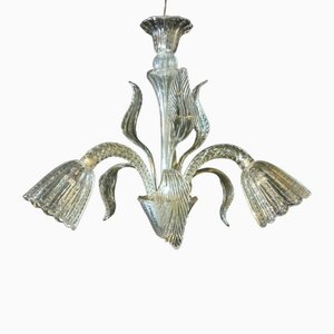 Lámpara de araña de cristal de Murano, años 50