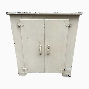Iron Cabinet with Porcelain Handles, 1920