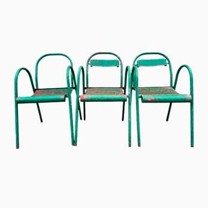 Stackable Armchairs from Tolix, 1950s, Set of 3