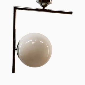 Glossy White Sphere Glass Ceiling Light