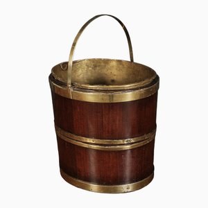 George III Mahogany & Brass Peat Bucket, 1810s