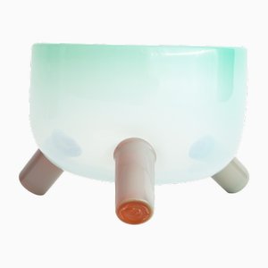 Tri-Leg Mint/Grey Bowl by Jason Bauer & Romina Gonzales