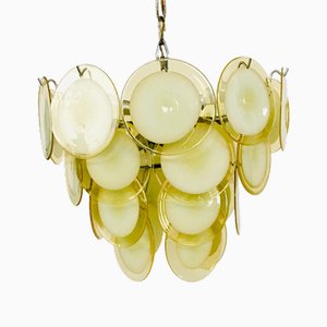 Murano Glass Disc Chandelier from Vistosi, Italy, 1960s