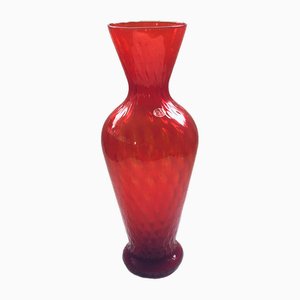 Vase en Verre Opalin, Italie, 1950s
