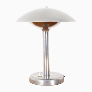 Lámpara de mesa vintage de acero cromado