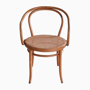 No. 209 Armchair in Blonde Bentwood and Rattan from Ligna, 1970s