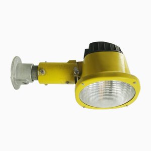 Airport Runway Sconce in Yellow Metal and Glass