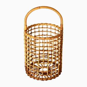Bamboo Rattan Basket, Italy, 1970s