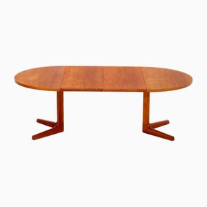 Extendable Round Dining Table in Teak from AM Møbler, 1960s