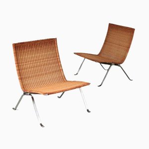 Pk22 Chairs by Poul Kjaerholm for Kold Christensen, Denmark 1950, Set of 2