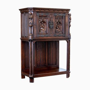 Early 20th Century Renaissance Revival Carved Oak Cupboard, 1890s