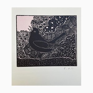 François-Xavier Lalanne, The Blackbird, 2003, Woodcut